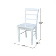 Pemberly Row Set of Two Solid Wood Ladderback Chairs in White