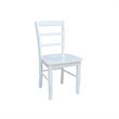 Pemberly Row Set of Two Solid Wood Ladderback Chairs in White