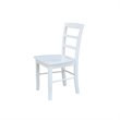 Pemberly Row Set of Two Solid Wood Ladderback Chairs in White