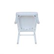 Pemberly Row Set of Two Solid Wood Ladderback Chairs in White