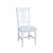 Pemberly Row Set of Two Solid Wood Splatback Chairs in White