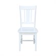 Pemberly Row Set of Two Solid Wood Splatback Chairs in White