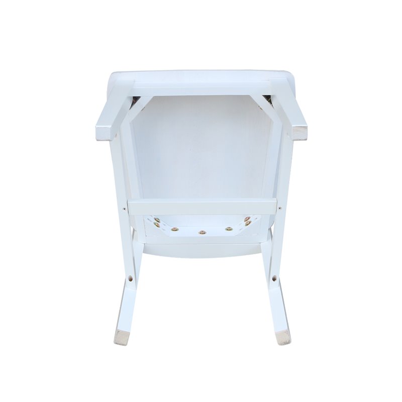 Pemberly Row Set of Two Solid Wood Splatback Chairs in White