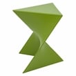 Pemberly Row Modern Plastic Triangle End Table in Green Finish