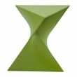 Pemberly Row Modern Plastic Triangle End Table in Green Finish