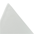 Pemberly Row Modern Plastic Triangle End Table in White Finish
