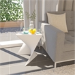 Pemberly Row Modern Plastic Triangle End Table in White Finish