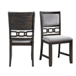 Pemberly Row Modern Standard Height Side Chair Set in Walnut