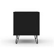 Pemberly Row Contemporary 1-Drawer Wood Nightstand in Black Finish