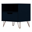 Pemberly Row Modern Engineered Wood Nightstand in Midnight Blue