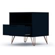 Pemberly Row Modern Engineered Wood Nightstand in Midnight Blue