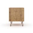 Pemberly Row Modern 1-Drawer Wood Nightstand in Natural & Gray