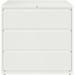 Pemberly Row 42-in Wide 3 Drawer Metal Lateral Filing Cabinet White