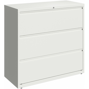 Pemberly Row 42-in Wide 3 Drawer Metal Lateral Filing Cabinet White