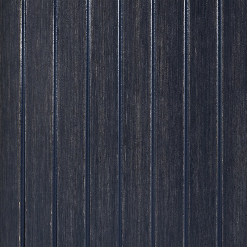 Pemberly Row Modern Wood 4 Hook Hall Tree in Distressed Navy