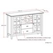 Pemberly Row Wood TV Media Stand in Russet Brown For TVs up to 55