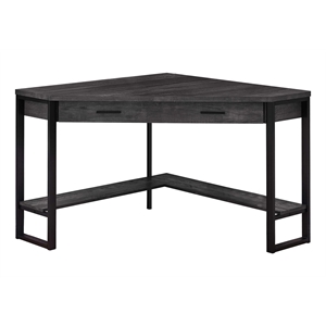 Pemberly Row Computer Desk Home Office Corner 42&quotL Work Laptop Metal Black