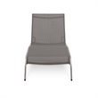 Pemberly Row Outdoor Patio Aluminum and Mesh Chaise Lounge Chair in Gray
