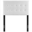 Pemberly Row Twin Tufted Performance Velvet Headboard in White