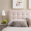 Pemberly Row Biscuit Tufted Full Performance Velvet Headboard in Pink