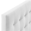 Pemberly Row Biscuit Tufted Full Performance Velvet Headboard in White