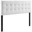Pemberly Row Biscuit Tufted Full Performance Velvet Headboard in White