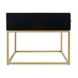 Pemberly Row Contemporary Coffee Table in Black and Gold Finish