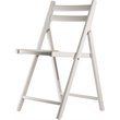 Pemberly Row Transitional Solid Wood Folding Chair in White (Set of 4)