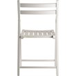 Pemberly Row Transitional Solid Wood Folding Chair in White (Set of 4)