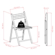 Pemberly Row Transitional Solid Wood Folding Chair in White (Set of 4)