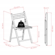 Pemberly Row Transitional Solid Wood Folding Chair in Teak (Set of 4)
