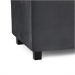 Pemberly Row Faux Air Leather Rectangular Storage Ottoman in Black
