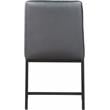 Pemberly Row Quilted Gray Vegan Leather Dining Chair (Set of 2)