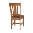 Pemberly Row Set of Two Solid Wood Splatback Chair Distressed Oak