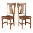 Pemberly Row Set of Two Solid Wood Splatback Chair Distressed Oak