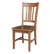 Pemberly Row Set of Two Solid Wood Splatback Chair Distressed Oak