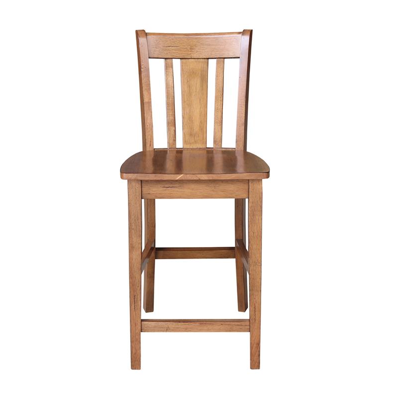 Pemberly Row Solid Wood Counter Height Stool - 24