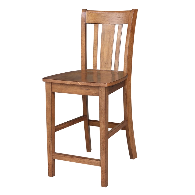 Pemberly Row Solid Wood Counter Height Stool - 24
