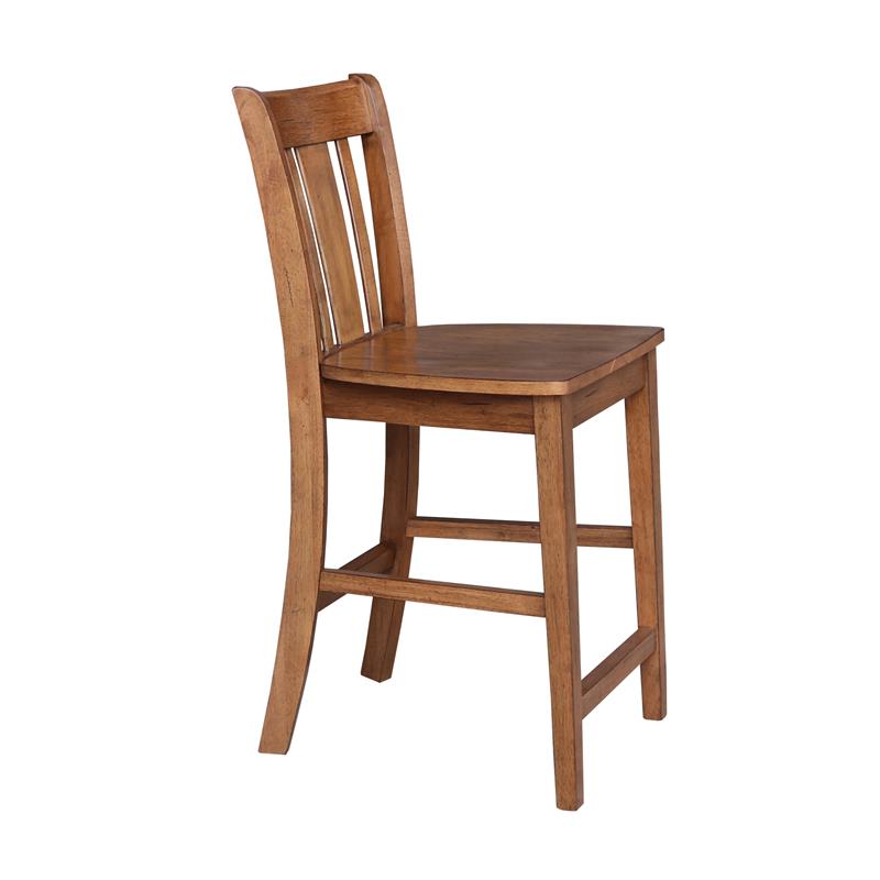 Pemberly Row Solid Wood Counter Height Stool - 24