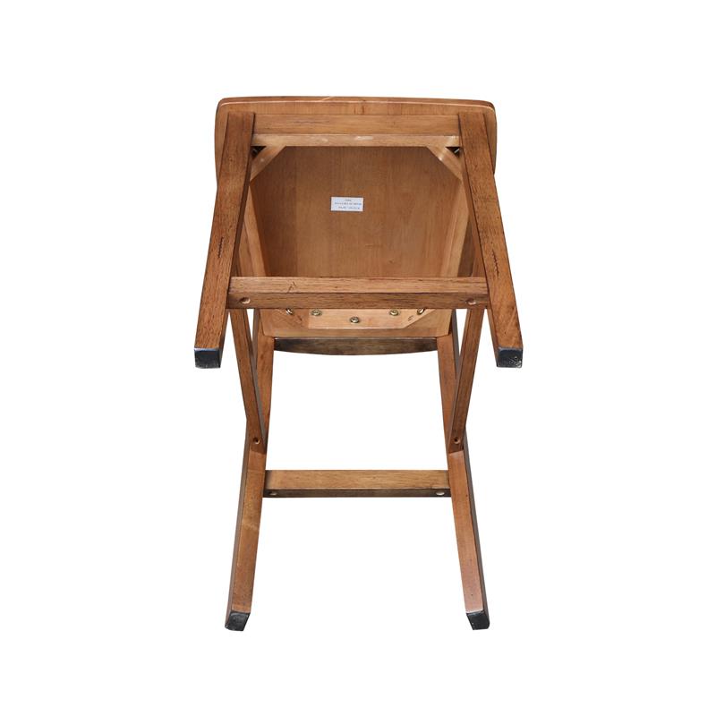 Pemberly Row Solid Wood Counter Height Stool - 24