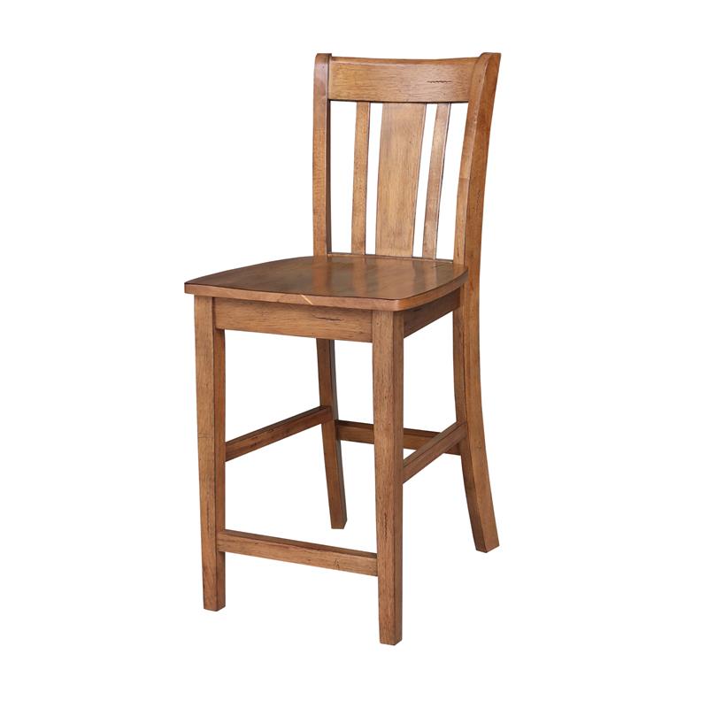Pemberly Row Solid Wood Counter Height Stool - 24