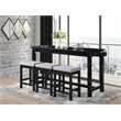 Pemberly Row 4 Piece Wood Counter Height Dining Set in Black