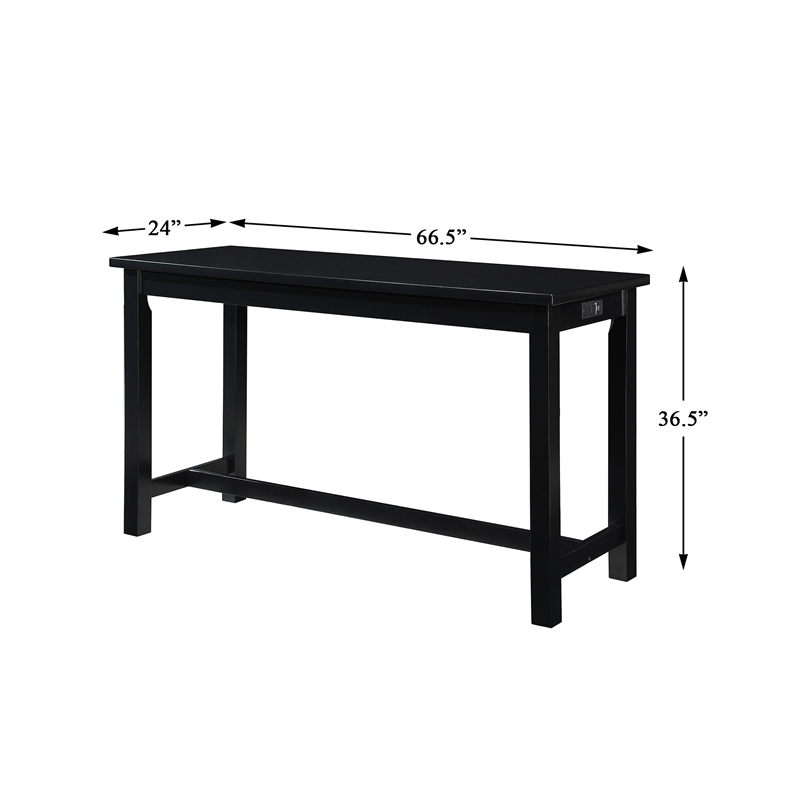Pemberly Row 4 Piece Wood Counter Height Dining Set in Black