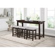Pemberly Row 4 Piece Wood Counter Height Dining Set in Espresso