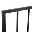 Pemberly Row Full Modern Style Powder Coated Iron Headboard in Black