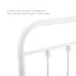 Pemberly Row Full Modern Powder Coated Iron Headboard in White Finish