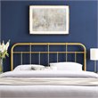 Pemberly Row Modern Farmhouse Queen Metal Spindle Headboard in Gold