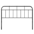 Pemberly Row Modern Farmhouse Queen Metal Spindle Headboard in Gray