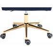 Pemberly Row Swivel Adjustable Navy Velvet and Gold Office Chair
