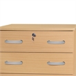 Pemberly Row 4 Drawer Chest Wood Dresser with Lock Beech (Maple)